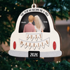 Personalized Wood Ornament – Christmas, Anniversary Gift For Couple, Newlyweds – Santa's Favorite Couple