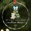 Personalized Glass Ornament - Christmas, Baby Shower Gift For New Parents, Baby - Sweetest Little Blessing