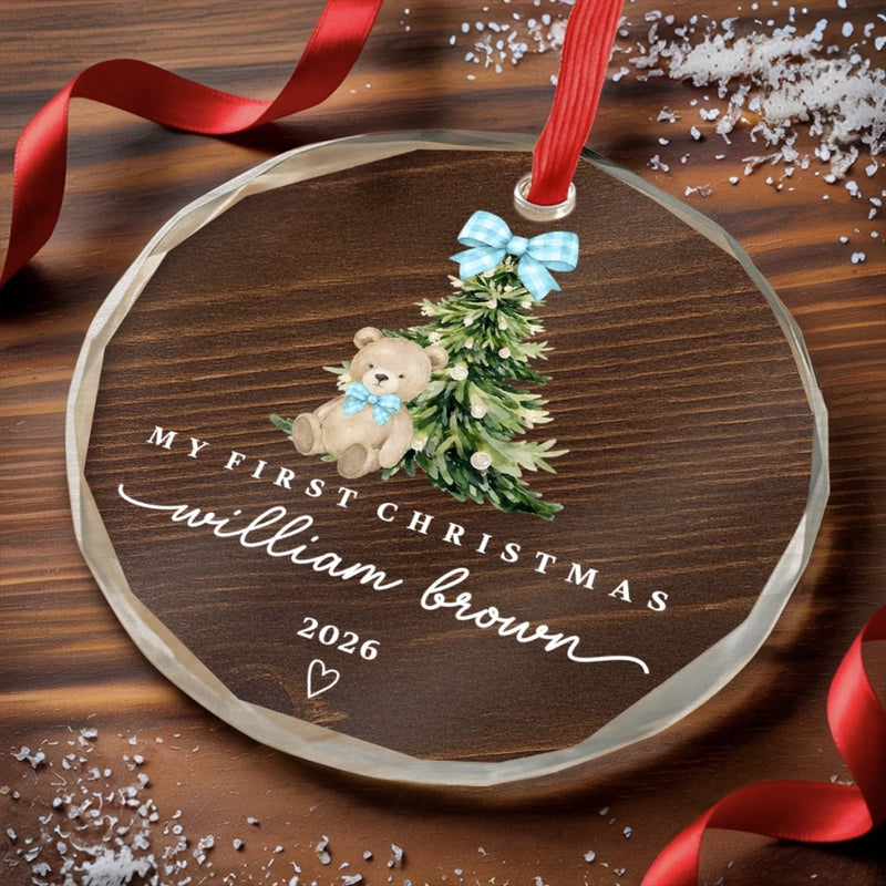 Personalized Glass Ornament - Christmas, Baby Shower Gift For New Parents, Baby - Sweetest Little Blessing
