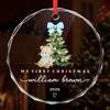 Personalized Glass Ornament - Christmas, Baby Shower Gift For New Parents, Baby - Sweetest Little Blessing