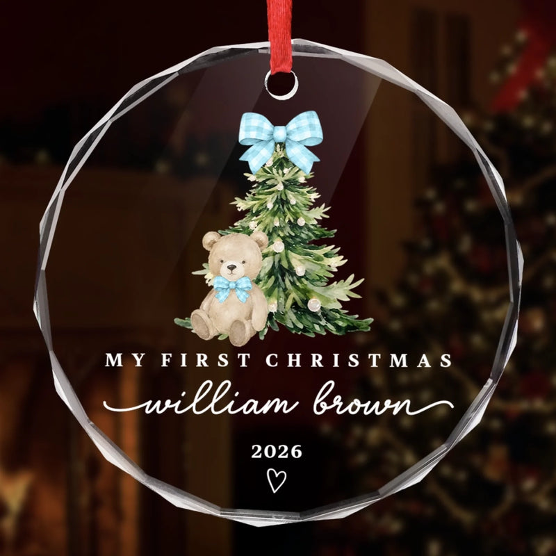 Personalized Glass Ornament - Christmas, Baby Shower Gift For New Parents, Baby - Sweetest Little Blessing