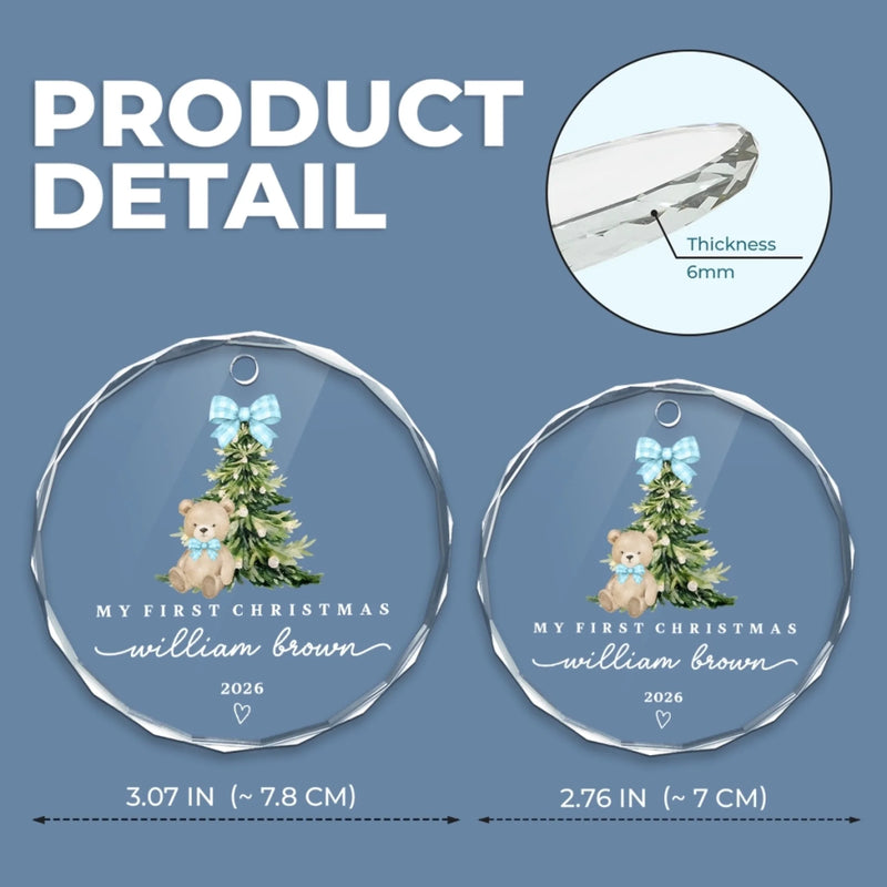 Personalized Glass Ornament - Christmas, Baby Shower Gift For New Parents, Baby - Sweetest Little Blessing