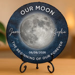 Personalized Round Shaped Stone With Stand - Anniversary Gift For Couple - Next Stop Forever