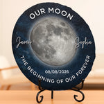 Personalized Round Shaped Stone With Stand - Anniversary Gift For Couple - Next Stop Forever