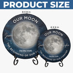 Personalized Round Shaped Stone With Stand - Anniversary Gift For Couple - Next Stop Forever