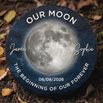 Personalized Round Shaped Stone With Stand - Anniversary Gift For Couple - Next Stop Forever