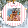 Personalized Photo Ceramic Ornament – Gift For Sister, Bestie, Best Friend – Long Live Friendship