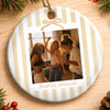 Personalized Photo Ceramic Ornament – Gift For Sister, Bestie, Best Friend – Long Live Friendship