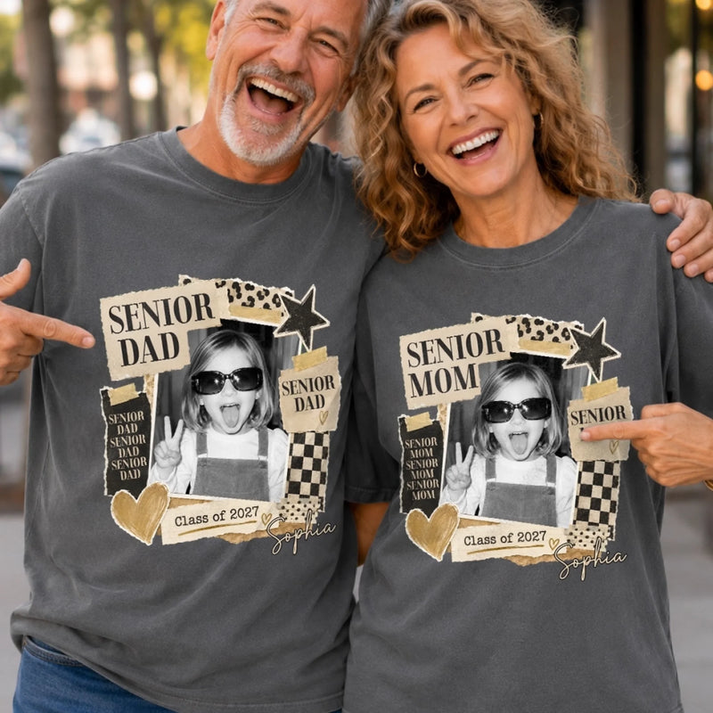 Personalized Photo Comfort T-Shirt - Back To School Gift For Family - Dream Big Finish Strong
