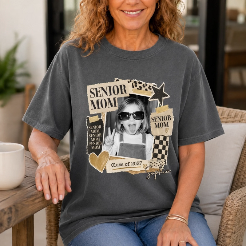 Personalized Photo Comfort T-Shirt - Back To School Gift For Family - Dream Big Finish Strong