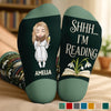 Personalized Shhh I'm Reading Crew Socks – Gift for Book Lovers - Books Before People