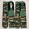 Personalized Shhh I'm Reading Crew Socks – Gift for Book Lovers - Books Before People