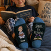 Personalized Shhh I'm Reading Crew Socks – Gift for Book Lovers - Books Before People