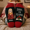 Personalized Shhh I'm Reading Crew Socks – Christmas Gift for Book Lovers - Pages Hold My World