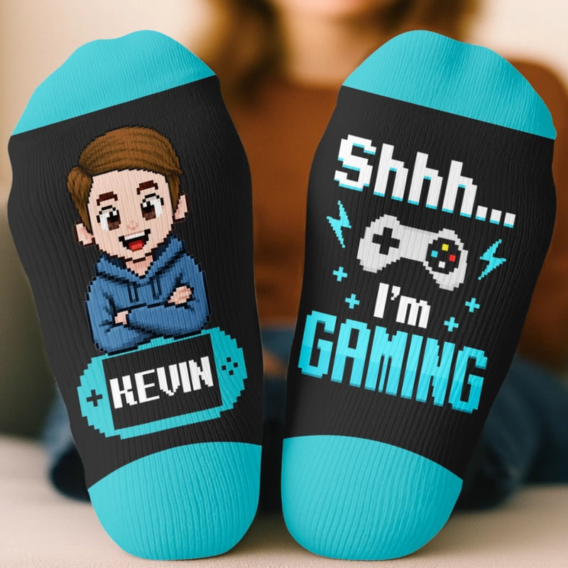 Personalized Crew Socks – Gift For Game Lovers - My Brain Lives Here