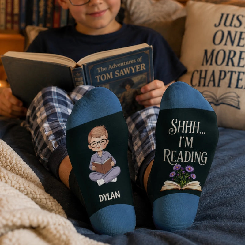 Personalized Sorry I'm Booked Crew Socks – Gift for Book Lovers - One More Chapter