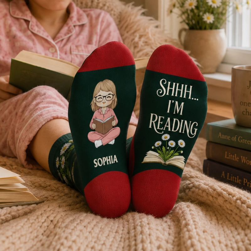 Personalized Sorry I'm Booked Crew Socks – Gift for Book Lovers - One More Chapter