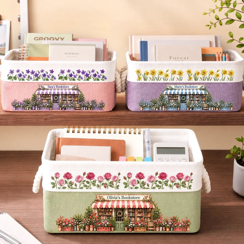 Personalized Storage Basket - Christmas Gift For Book Lovers - Books Get Me