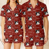 Personalized Photo Short Pajama Set - Gift For Pet Lovers - Sleeping With My Best Friend