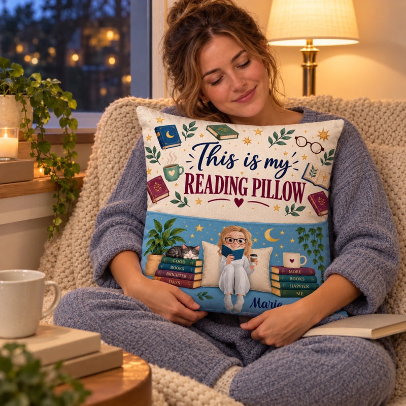 Personalized Pocket Pillow - Gift For Book Lovers - My Little Reading Retreat