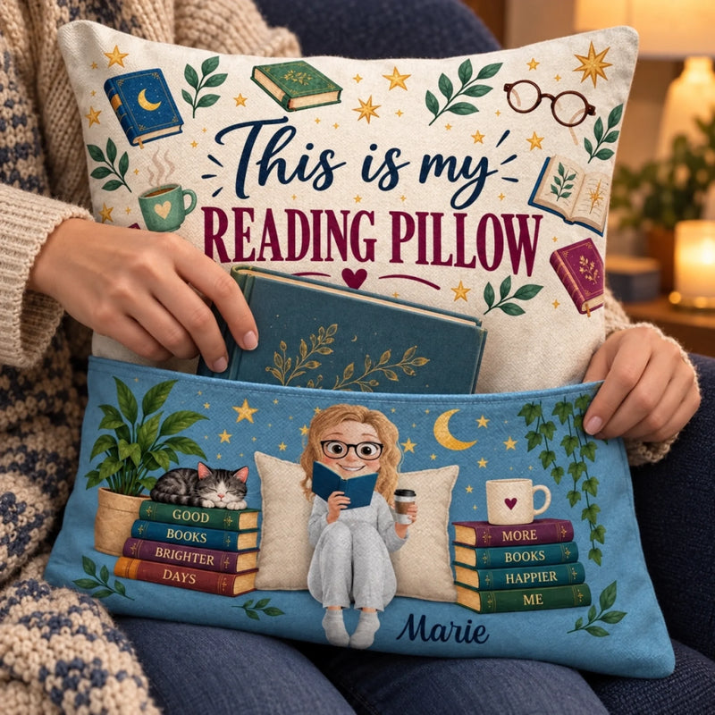 Personalized Pocket Pillow - Gift For Book Lovers - My Little Reading Retreat