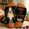 Personalized Shhh I'm Reading Crew Socks – Gift for Book Lovers - Born To Read