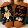 Personalized Shhh I'm Reading Crew Socks – Gift for Book Lovers - Born To Read