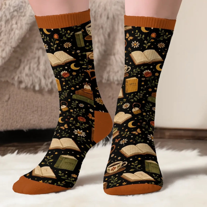 Personalized Shhh I'm Reading Crew Socks – Gift for Book Lovers - Born To Read