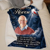 Personalized Photo Blanket – Sympathy Gift For Mom, Dad, Family – A Hug From Heaven