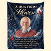 Personalized Photo Blanket – Sympathy Gift For Mom, Dad, Family – A Hug From Heaven