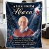 Personalized Photo Blanket – Sympathy Gift For Mom, Dad, Family – A Hug From Heaven