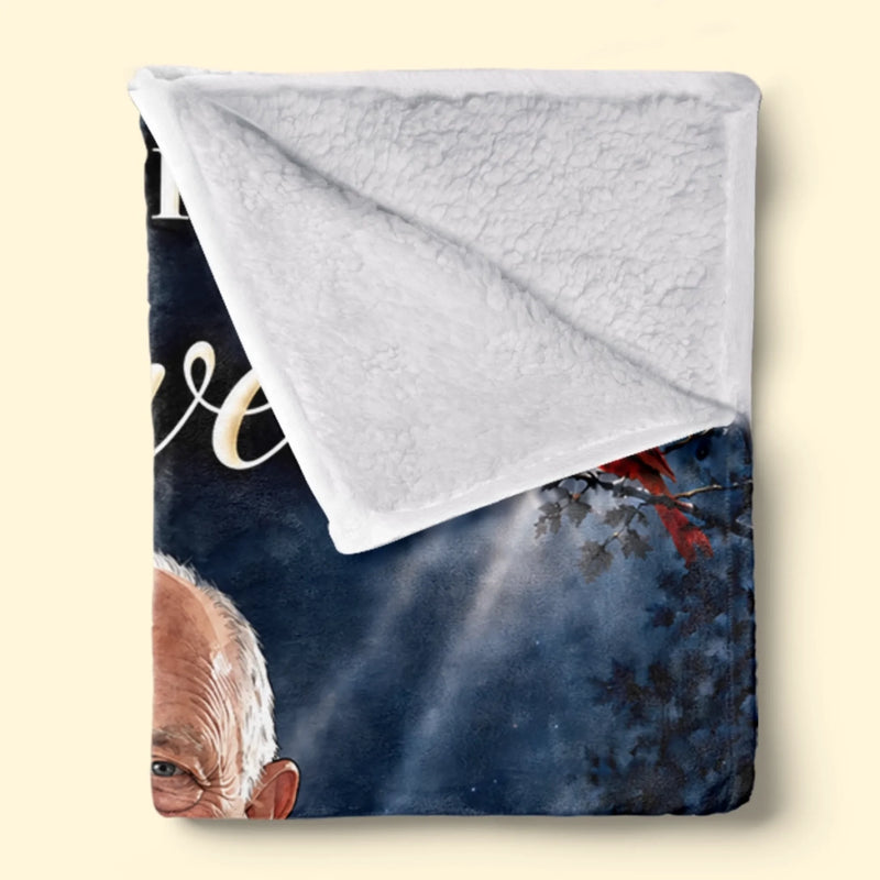 Personalized Photo Blanket – Sympathy Gift For Mom, Dad, Family – A Hug From Heaven