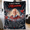 Personalized Photo Blanket – Sympathy Gift For Mom, Dad, Family – A Warm Hug From Afar