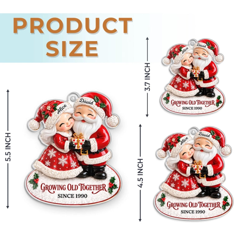 Personalized Acrylic Ornament - Christmas, Anniversary Gift For Couple - Forever Merry Together