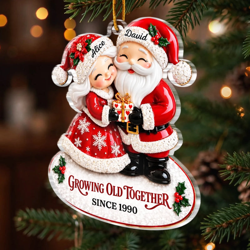 Personalized Acrylic Ornament - Christmas, Anniversary Gift For Couple - Forever Merry Together
