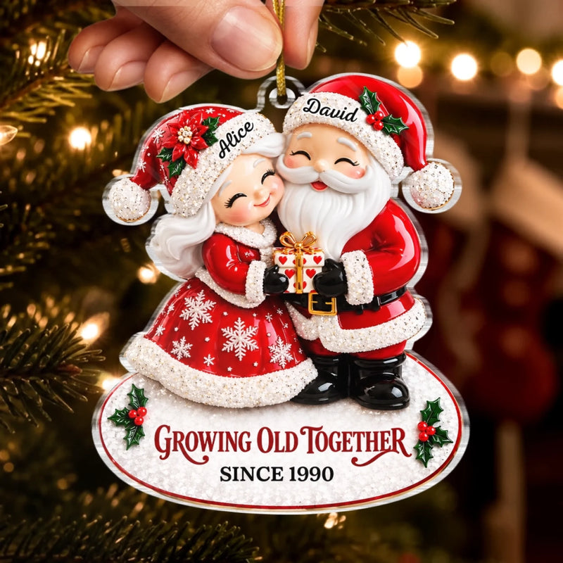 Personalized Acrylic Ornament - Christmas, Anniversary Gift For Couple - Forever Merry Together