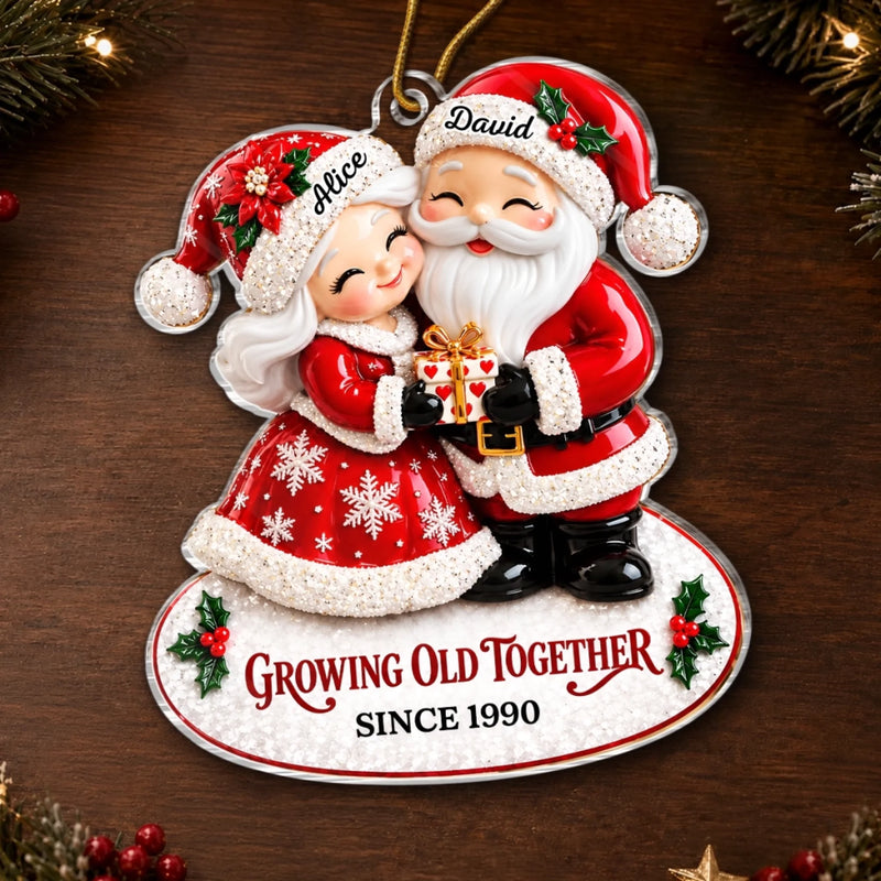 Personalized Acrylic Ornament - Christmas, Anniversary Gift For Couple - Forever Merry Together