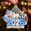 Personalized Baby's First Christmas Acrylic Ornament – Gift For New Parents, Baby – My First Merry Christmas