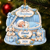 Personalized Baby's First Christmas Acrylic Ornament – Gift For New Parents, Baby – Smallest Christmas Member