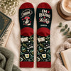 Personalized Shhh I'm Reading Crew Socks – Gift For Book Lovers – Shhh… I’m Booked