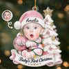 Personalized Baby's First Christmas Acrylic Ornament – Gift For New Parents, Baby – Little Hands Big Love