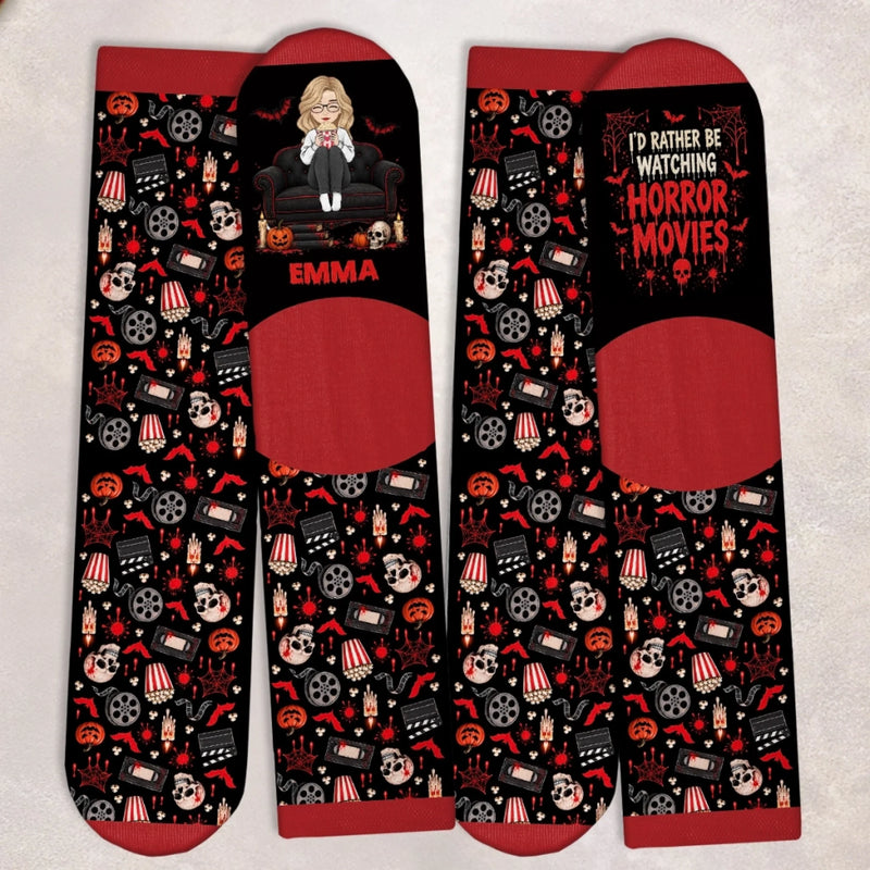 Personalized Crew Socks – Halloween Gift For Movie Lovers – Too Spooky To Stop