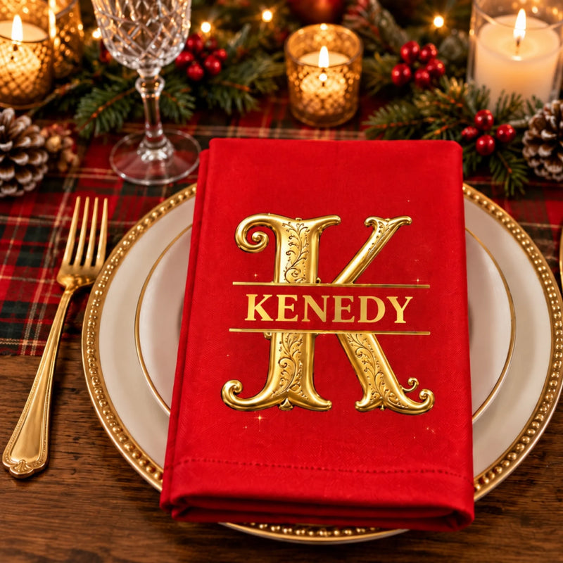 Personalized Cotton Napkin - Christmas Gift For Family - Home For The Holidays