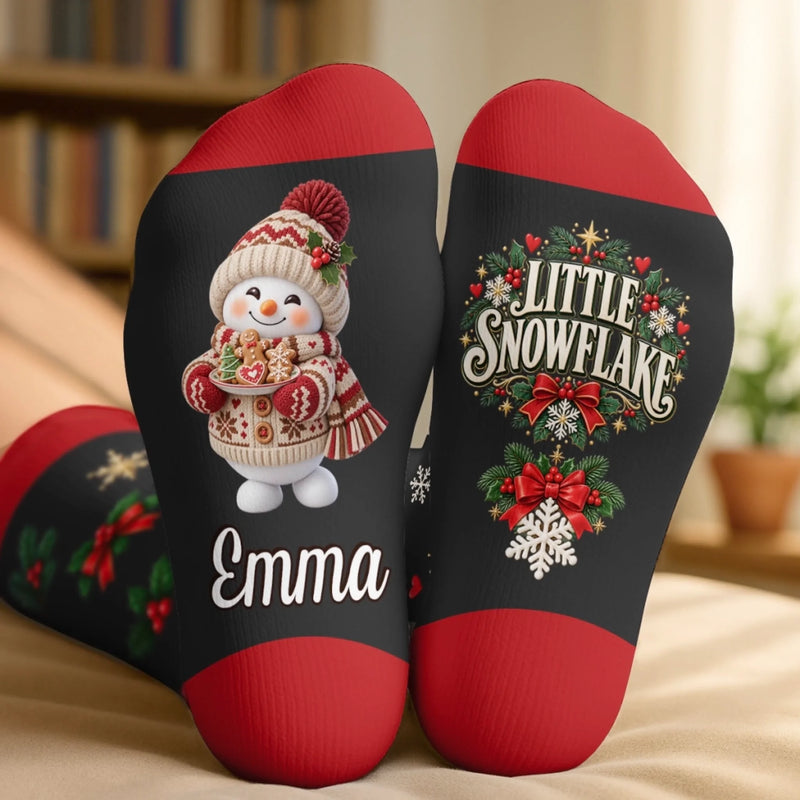 Personalized Crew Socks – Christmas Gift For Kids – A Tiny Winter Wonder