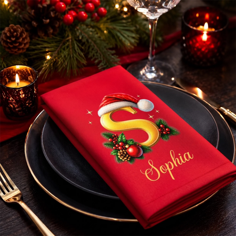 Personalized Cotton Napkin - Christmas Gift For Family - Making Spirits Bright