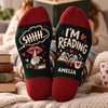 Personalized Shhh I'm Reading Crew Socks – Gift For Book Lovers – Shhh… I’m Booked
