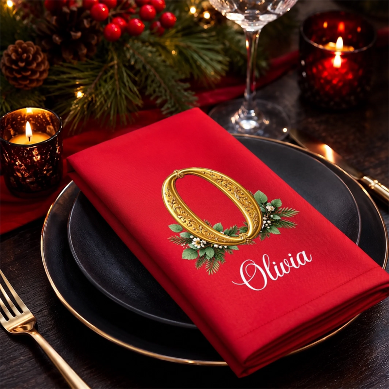 Personalized Cotton Napkin - Christmas Gift For Family - Tis The Season To Sparkle