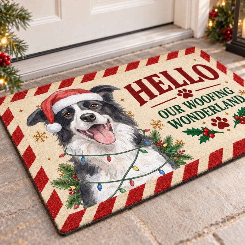 Personalized Photo Home Decor Decorative Mat – Christmas Gift For Pet Lovers – Tails And Tinsel