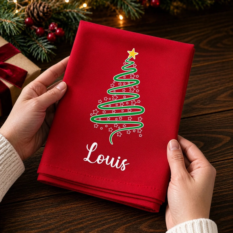 Personalized Cotton Napkin - Christmas Gift For Family - Merry Moments Begin Here