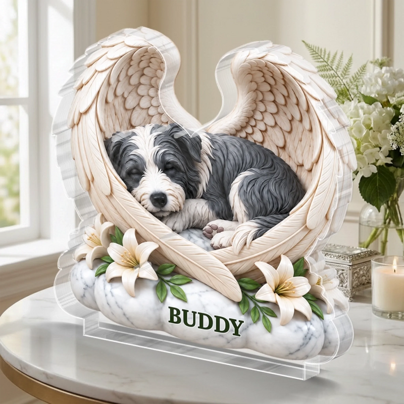 Personalized Photo Acrylic Plaque - Sympathy Gift For Pet Lovers - For Cuddles Club